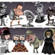 Illustration for article titled Fantastic cartoons show the evolution of famous characters and actors